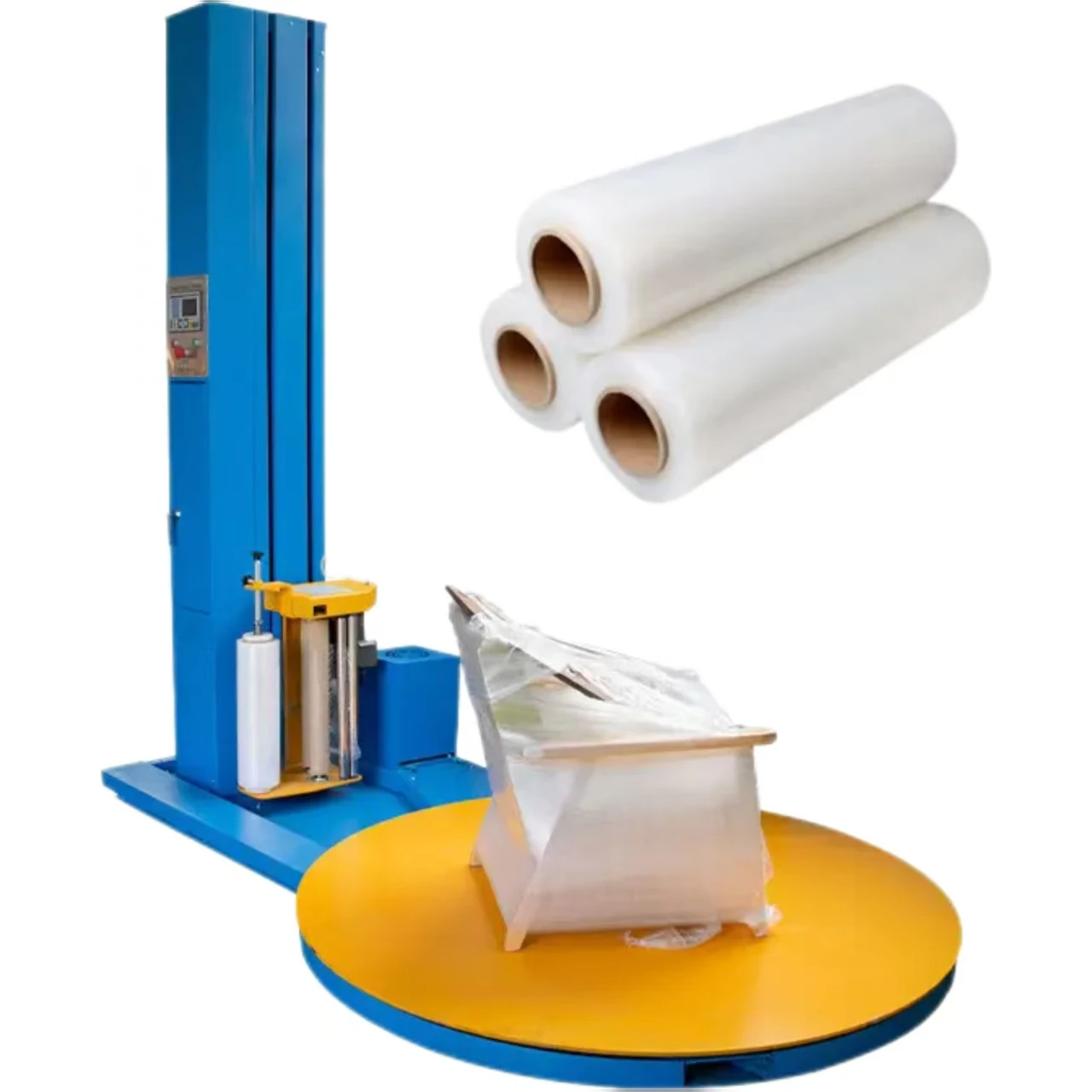 Stretch Film Machine With Ramp Tray Automatic Winding Machine Winding And Bundling Machine for Logistics Warehousing Industry