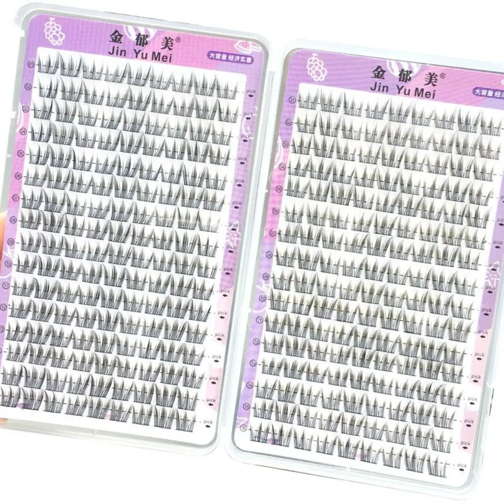 Single Cluster False Eyelashes Self Adhesive 32Rows Artificial Eyelashes DIY 3D Fluffy Grafting Eyelashes Personal Care
