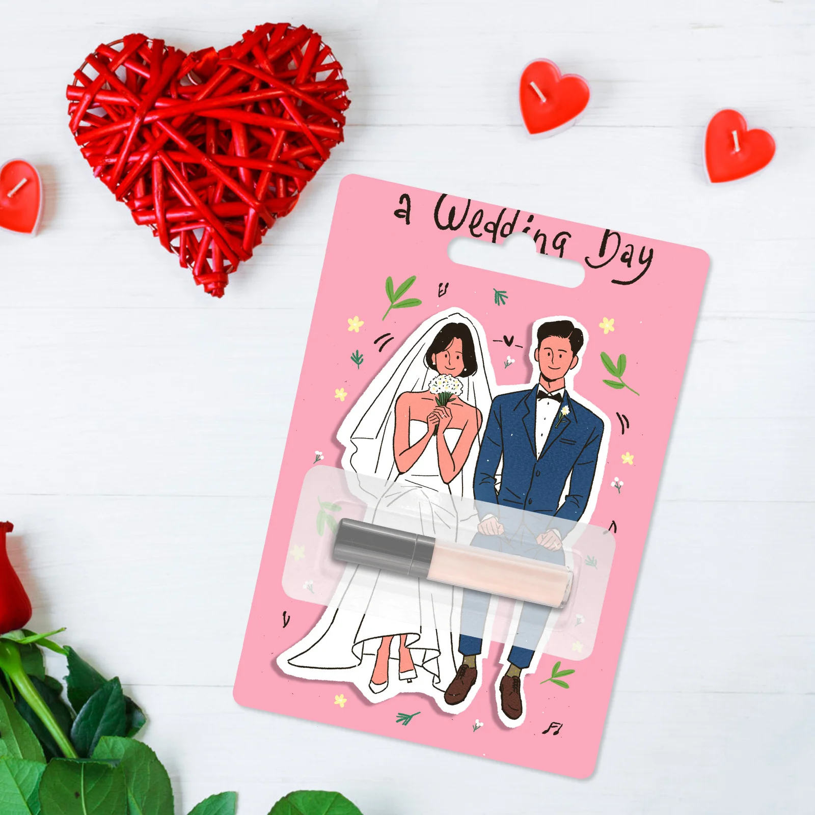 

1 Set Of Wooden Gift Cards Diy Sublimation Blanks With Lip Balm Pouches Money Holder Transparent Card Domes Blank Greeting Cards