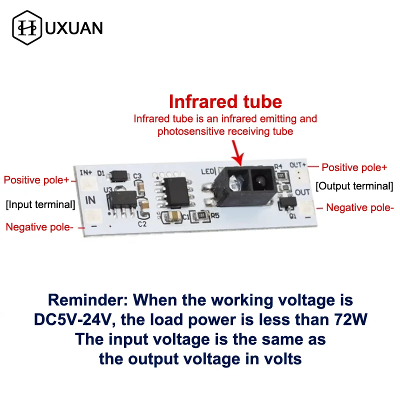 1Pcs Kurzstrecken Scan Sweep Hand Sensor DC 5V-24V 3A Hand Sweep Schalter Modul LED dimmen Control Lampen Aktive Komponenten