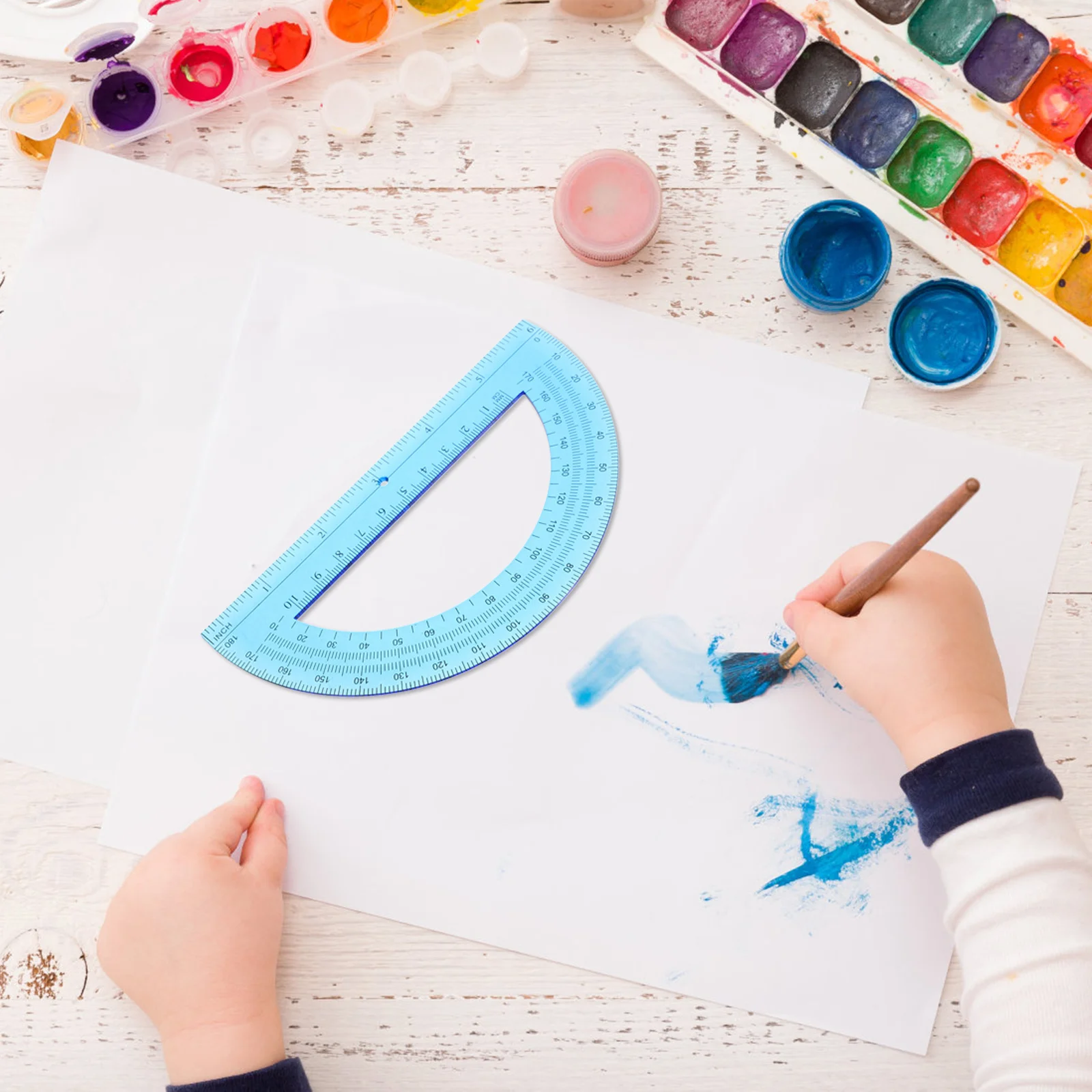 12 pezzi goniometri in plastica trasparenti semicircolari goniometri matematici da 180 gradi per studenti forniture per la misurazione dell'angolo dell'ufficio scolastico