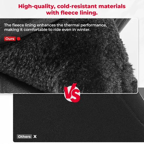 Imagen 2 del producto KEMITOUR-guantes para manillar de motocicleta, barra de mano para patinete, guantes de invierno a prueba de viento, impermeables, lavables para moto de nieve ATV