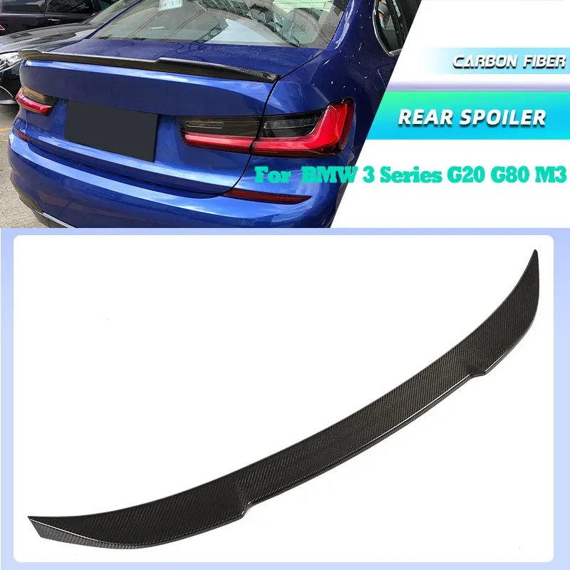 

Full Carbon Fiber Car Rear Trunk Spoiler Wings for BMW 3 Series G20 G80 M3 Sedan 2019-2024 Rear Spoiler Boot Wing Lip Body Kit