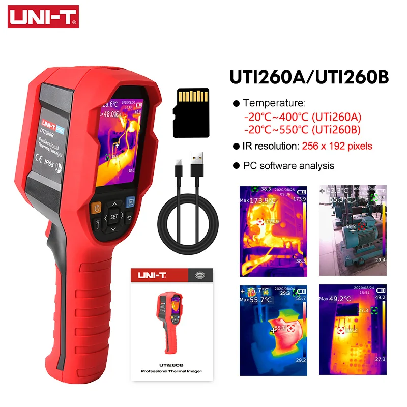 

UNI-T UTI260A UTI260B Строительный тепловизор 256x196 пикселей Инфракрасная тепловизионная камера для ремонта теплого пола