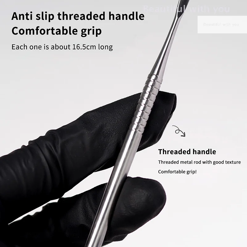 المعادن برأسين مسمار نحت قضيب تمديد الغراء إزالة عصا هلام إزالة ملعقة مسمار البولندية غمس أداة إزالة الصواميل #4