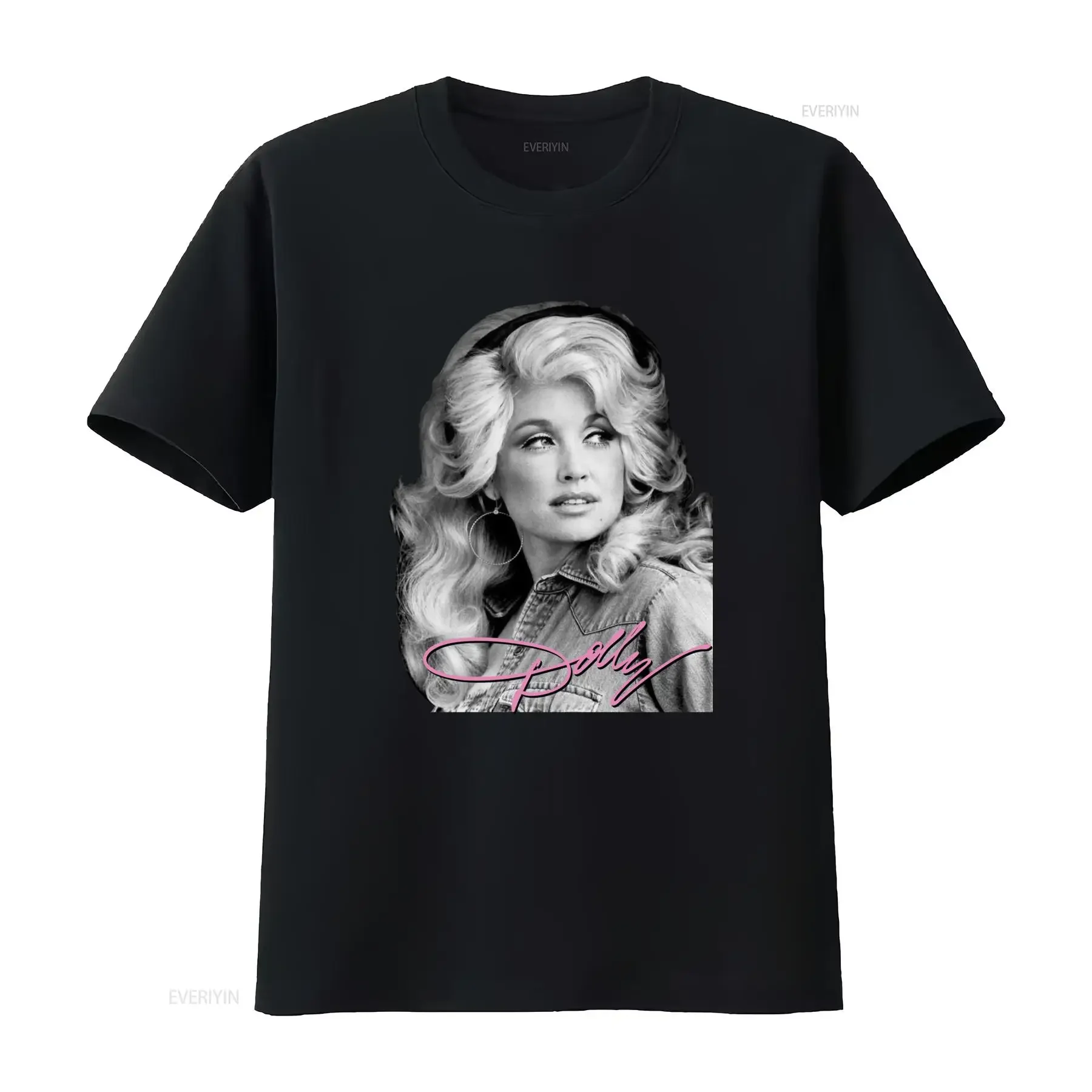 T Shirt in a Vintage Style Featuring Dolly Parton vintage Washed Breathable graphic Stylish Slightly Casual Soft fashion