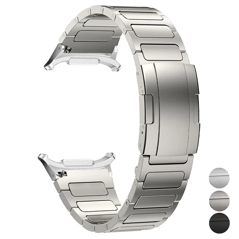 

NO Gaps Curved End Link Bracelet for Samsung Watch 7 Ultra 47mm Luxury Men Strap for Galaxy Watch 7 Ultra Titanium Metal Band