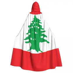 Lebanon Flag Unisex Cloak with Hood Cloak Vampire Witch Cape Cosplay Costume