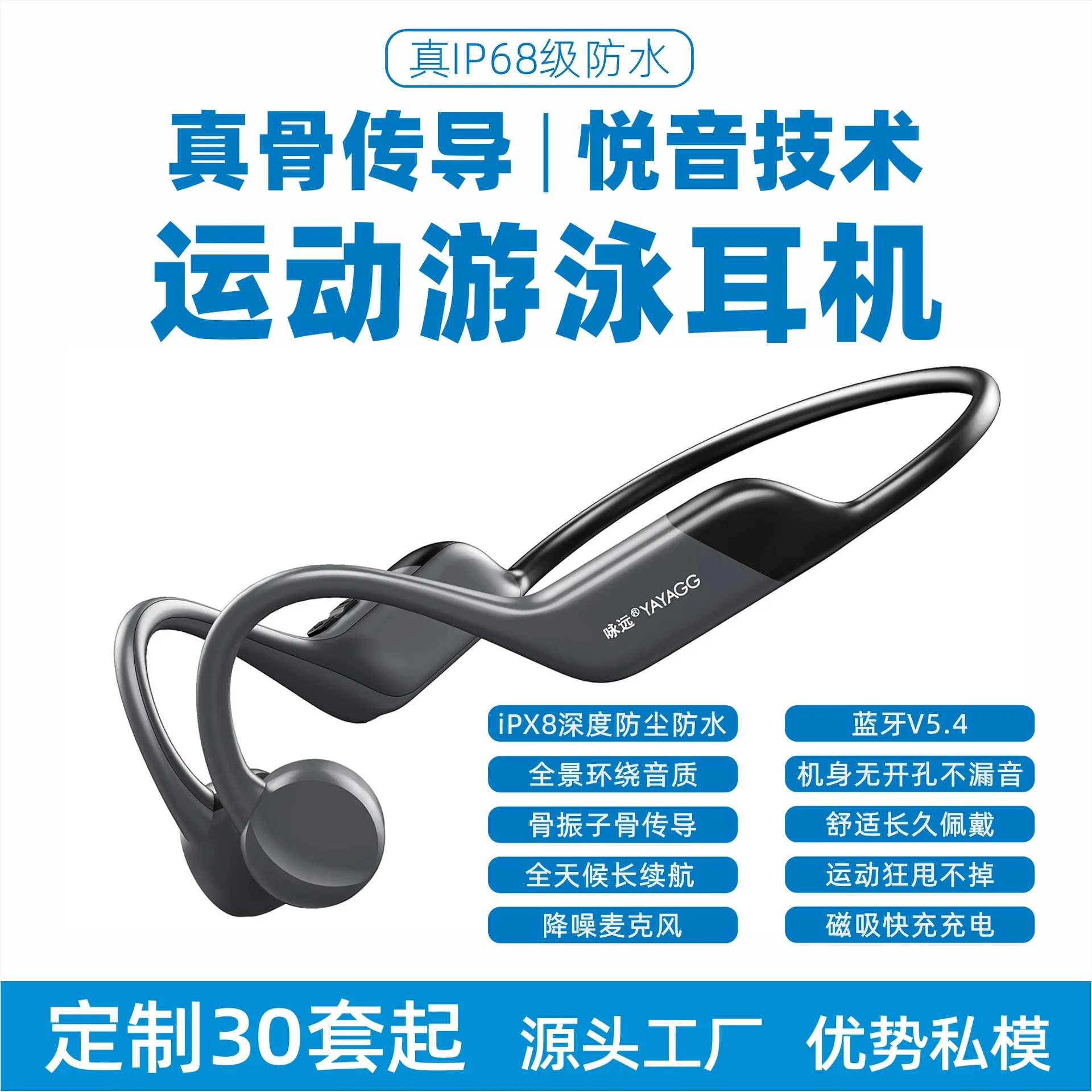 

Горячая распродажа 2025, заводской патентный набор для частной формы, трансграничный взрыв, настоящий беспроводной спортивный бег, велоспорт, плавание, кость проводимости