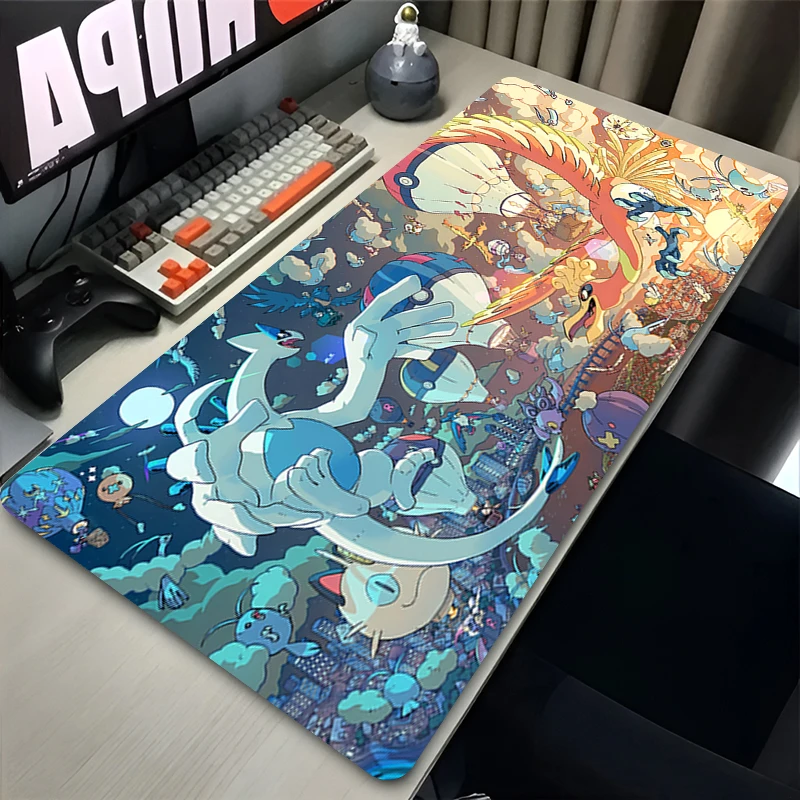 Mouse Pad PC Gamer Cabinet Mousepad P-Pokemon Keyboard Desk Mat Computer Gaming Accessories Kawaii Anime Playmat