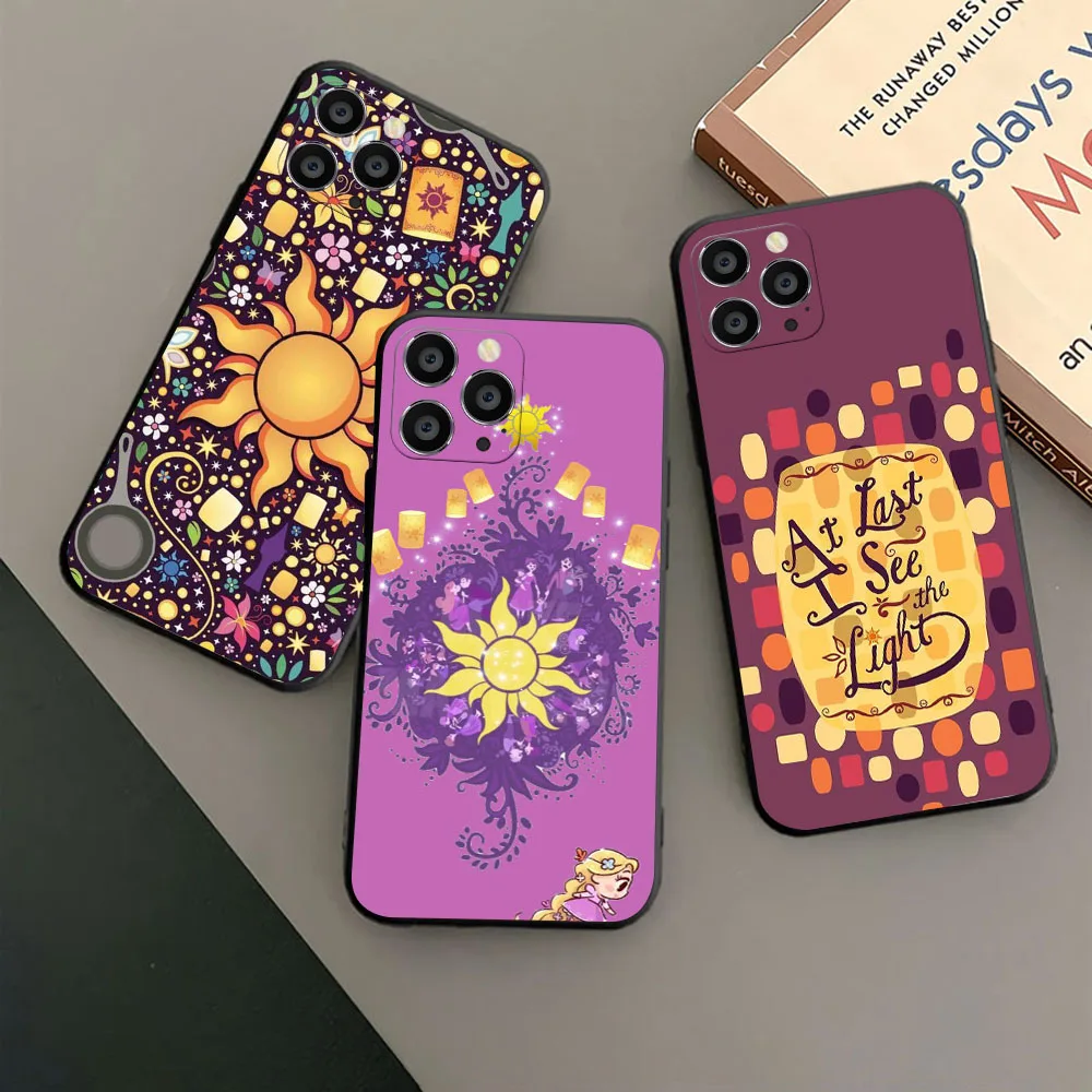 Soft Case For iPhone X XR 7 8 11 14 15 Plus Pro Max SD-59 Tangled Rapunzel