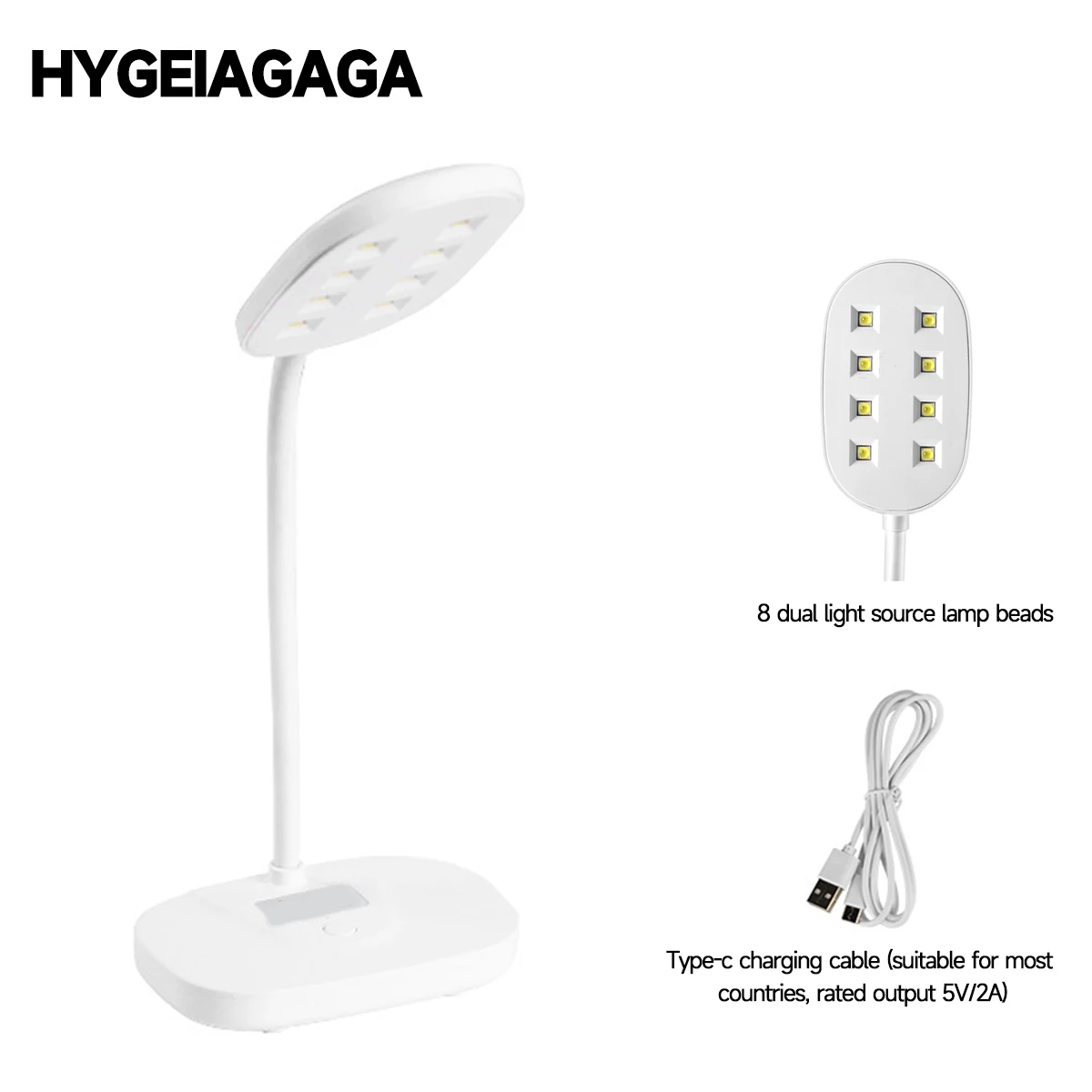 

Wireless LED UV Nail Lamp Nail Dryer Rechargeable Fast Drying Nail Light 360°Bendable Table Lamp For Salon Nail Decoration