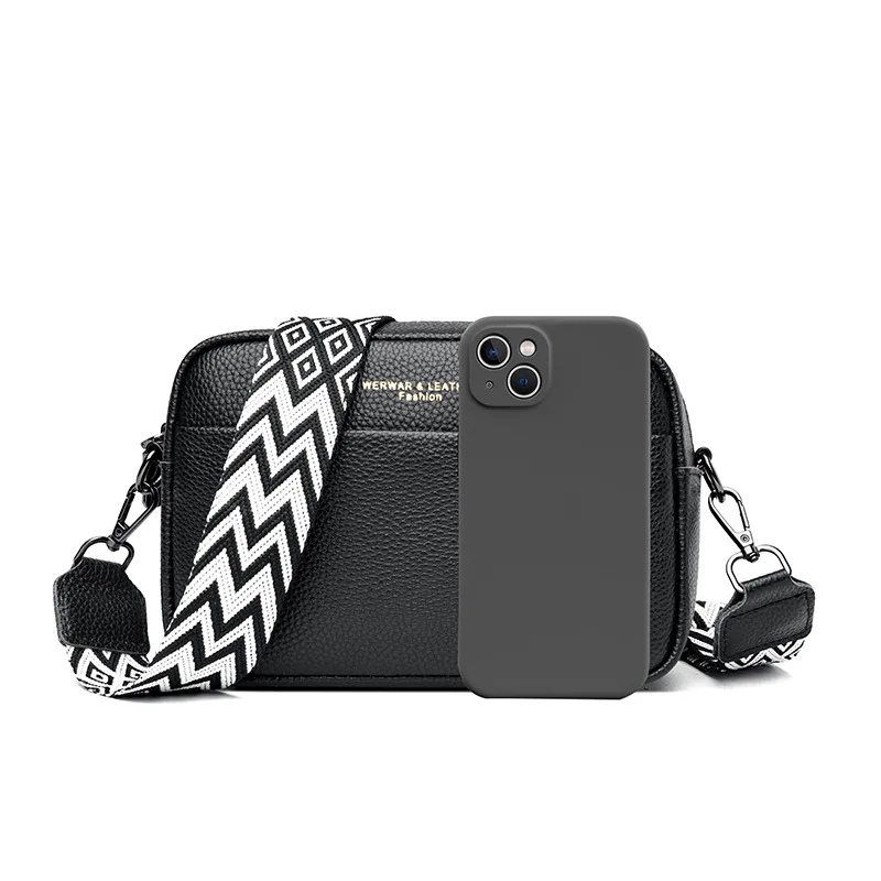 2023 Genuine Leather Women Crossbody Small Square Bag Shoulder Messenger Bags Luxury Solid Color Leather Handbag Female Tote Sac