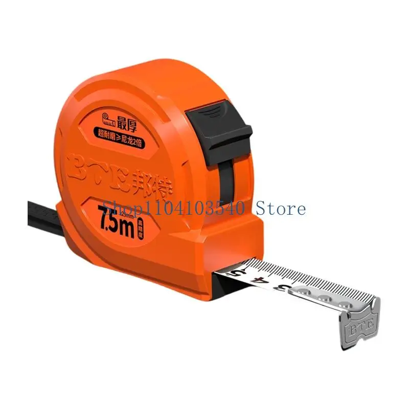 02DC Measuring Tape with Metal Tape and Carry Cord, ABS Case Manual Measure Tool for DIY Layout and Installation Work
