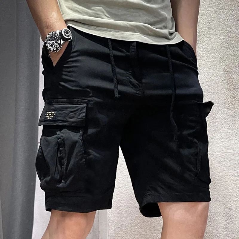 Men's Workwear Short Pants Summer Multi-Pocket Pure Cotton Construction Site Dirt-Resistant Wear-Resistant Five-Part Pants