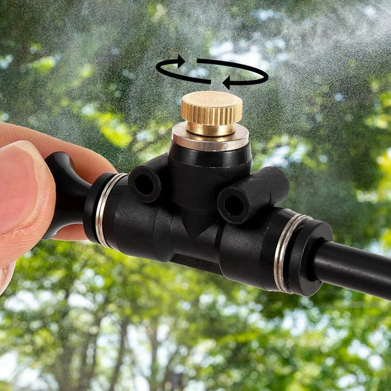 PZHI 12Pcs Brass Misting Nozzle Plug 3/16 Thread Screw Plug for Raised Garden Bed Outdoor Cooling System Misting System