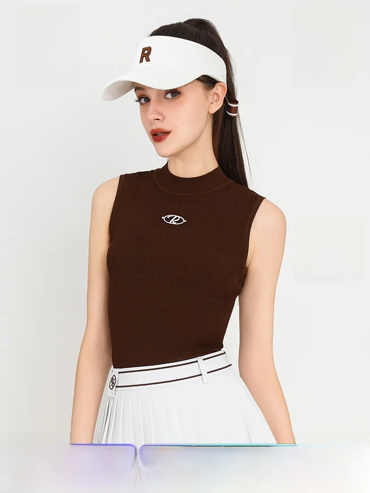 

RyderCup Golf Faionable Retro Slim Fit ort Sve f High Collar T-irt Women's Summer Sportswear Yoga Fitn Fan Gear