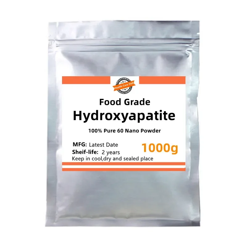 50g-1000g  High Quality Food Grade Using for Toothpaste 100% Pure Hydroxyapatite 60 Nano Powder, Free Shipping