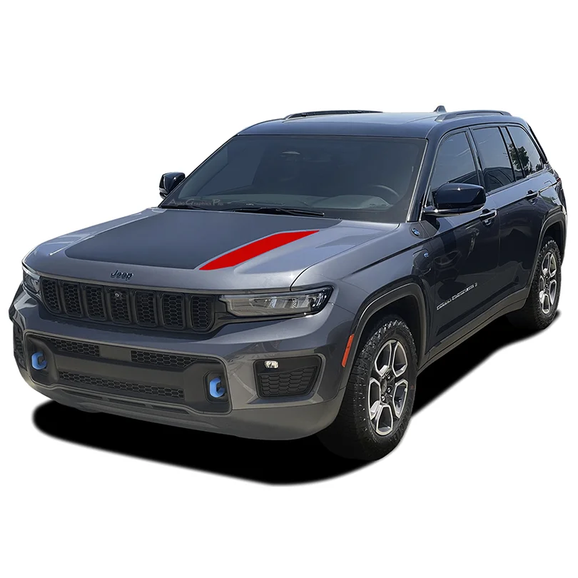 Sport Performance 4X4 Off Road Hood Decal Big Stickers Graphics Sticker Vinyl Blackout Kit For Jeep Compass 2017-2023