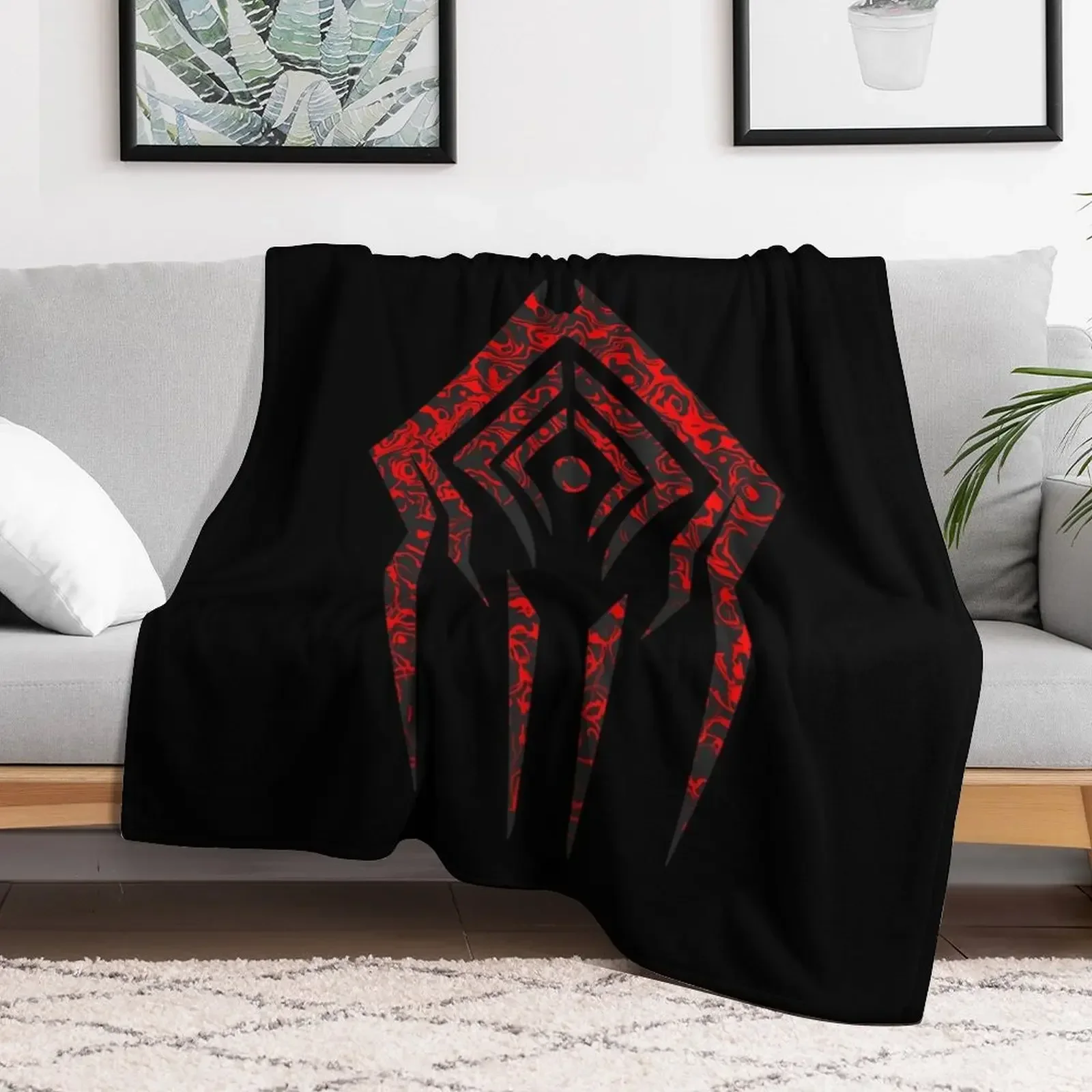 Warframe Stalker Sigil Classic Throw Blanket cosplay anime Camping Picnic Hairys Blankets