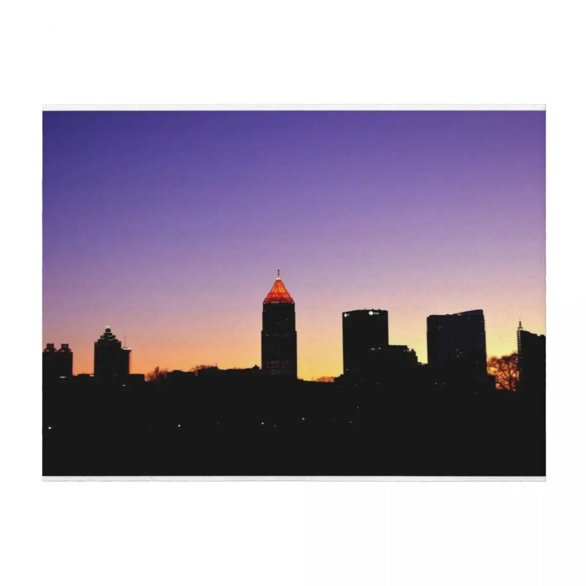 

Atlanta Sunset Throw Blanket Flannels Travel Bed Luxury Blankets