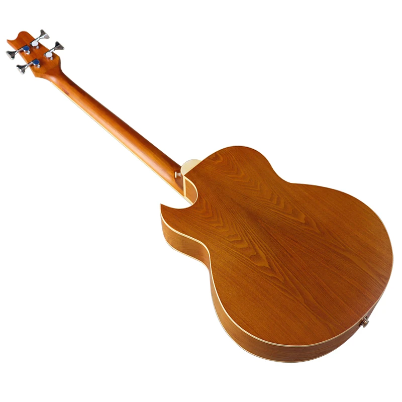 Stock 43 Inch 4 Strings Electric Acoustic Bass Guitar Ashwood Body Cutaway Design Folk Guitar With Flaw With EQ Bag