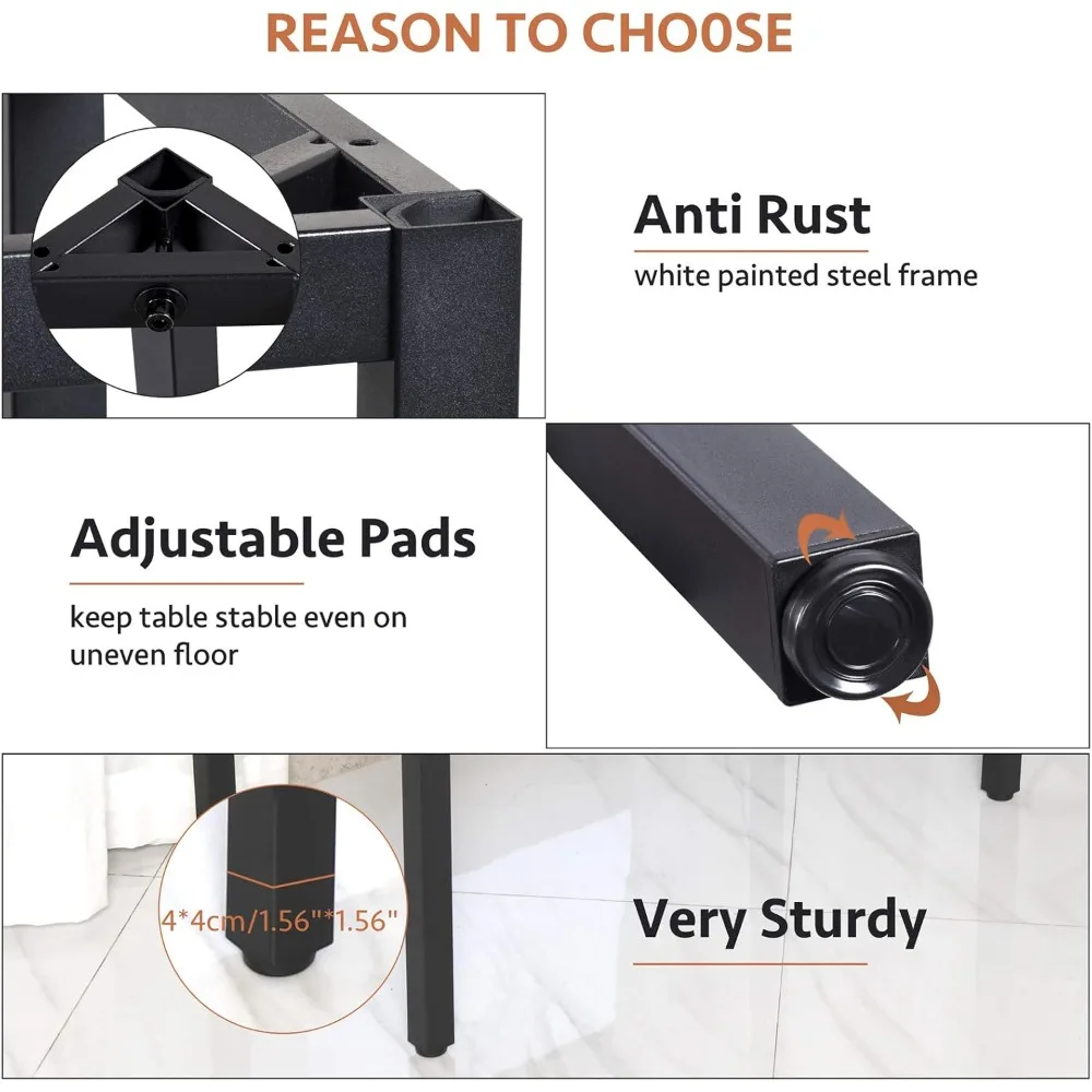 مكتب كمبيوتر للكتابة 59 بوصة (60 × 30) طاولة مكتب دراسة خشبية للمكتب المنزلي، مكتب كبير من الخشب الصلب، مقاس حديث