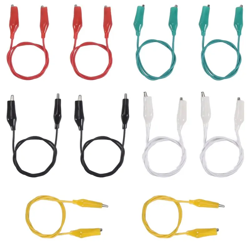 

【ОБЯЗАТЕЛЬНОЕ ПРЕДЛОЖЕНИЕ】10 шт. двухсторонних кабелей-перемычек с зажимами типа «крокодил» (5 цветов), 50 см