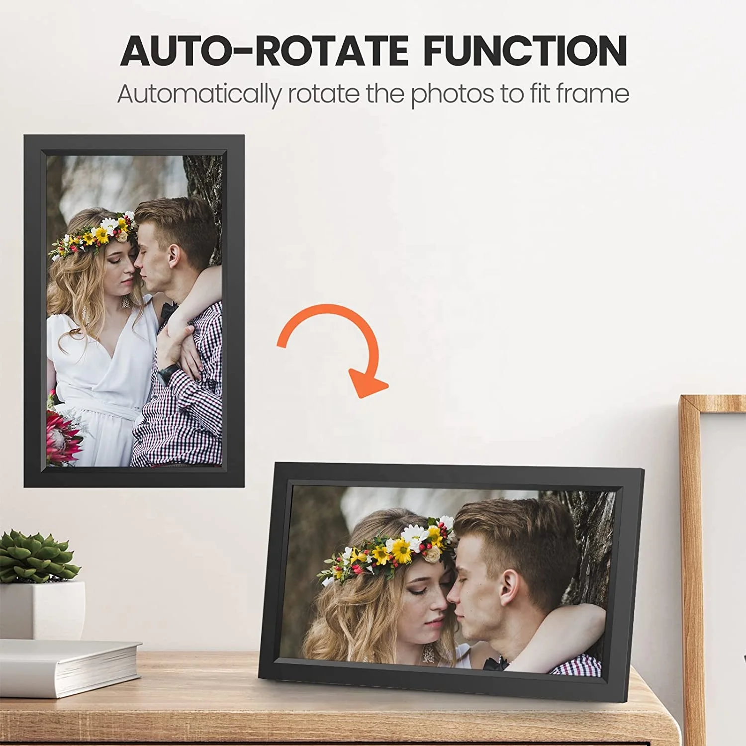 

Digital Photo Frame Wifi Wood Digital Picture Frame 10 Inch 15 Inch Frameo You Can Send Pictures Videos to