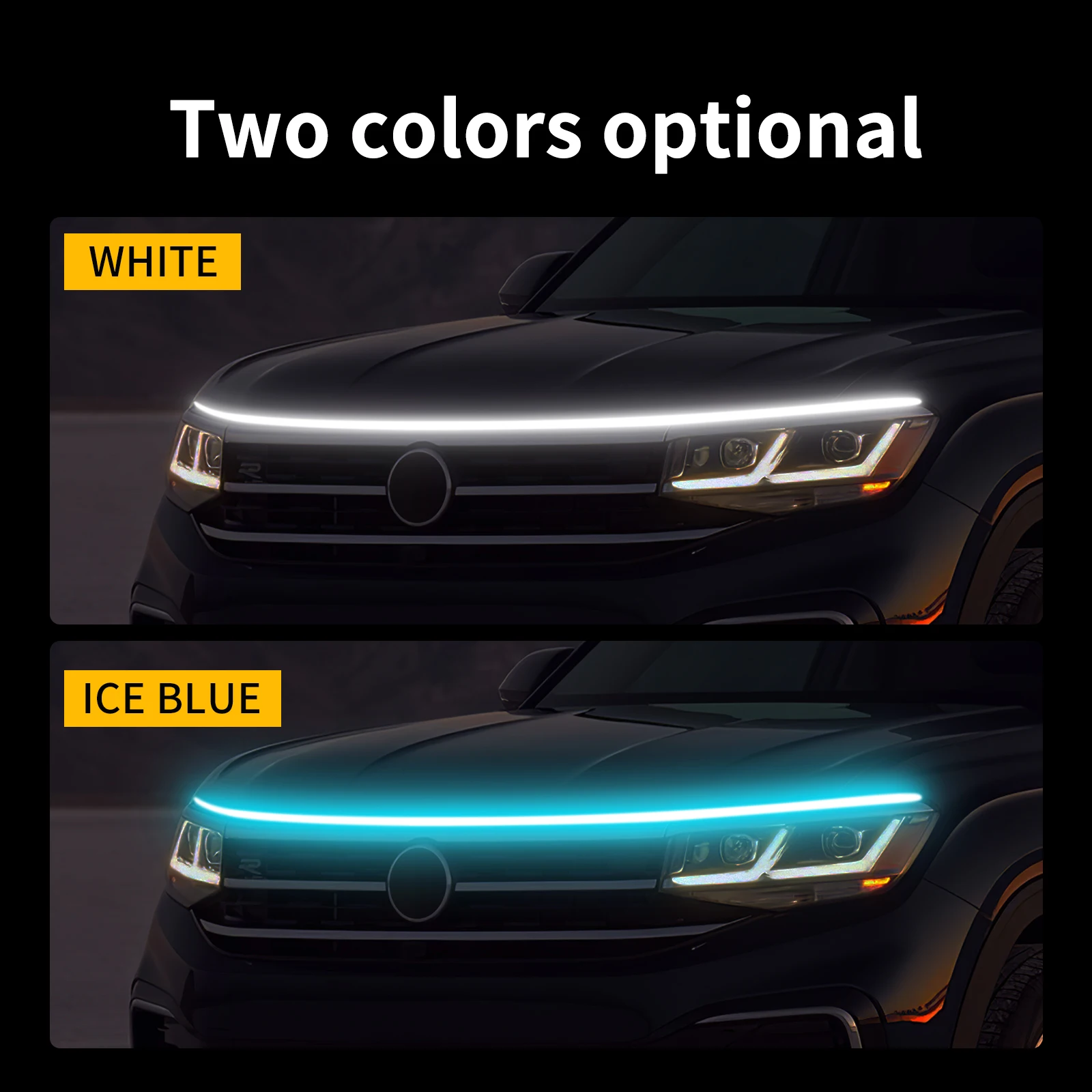 

Universal LED Hood Light Strip for Car Engine Bonnet Flexible Ambient Decorative Neon Strip DIY Auto Modification Lamp Accessory
