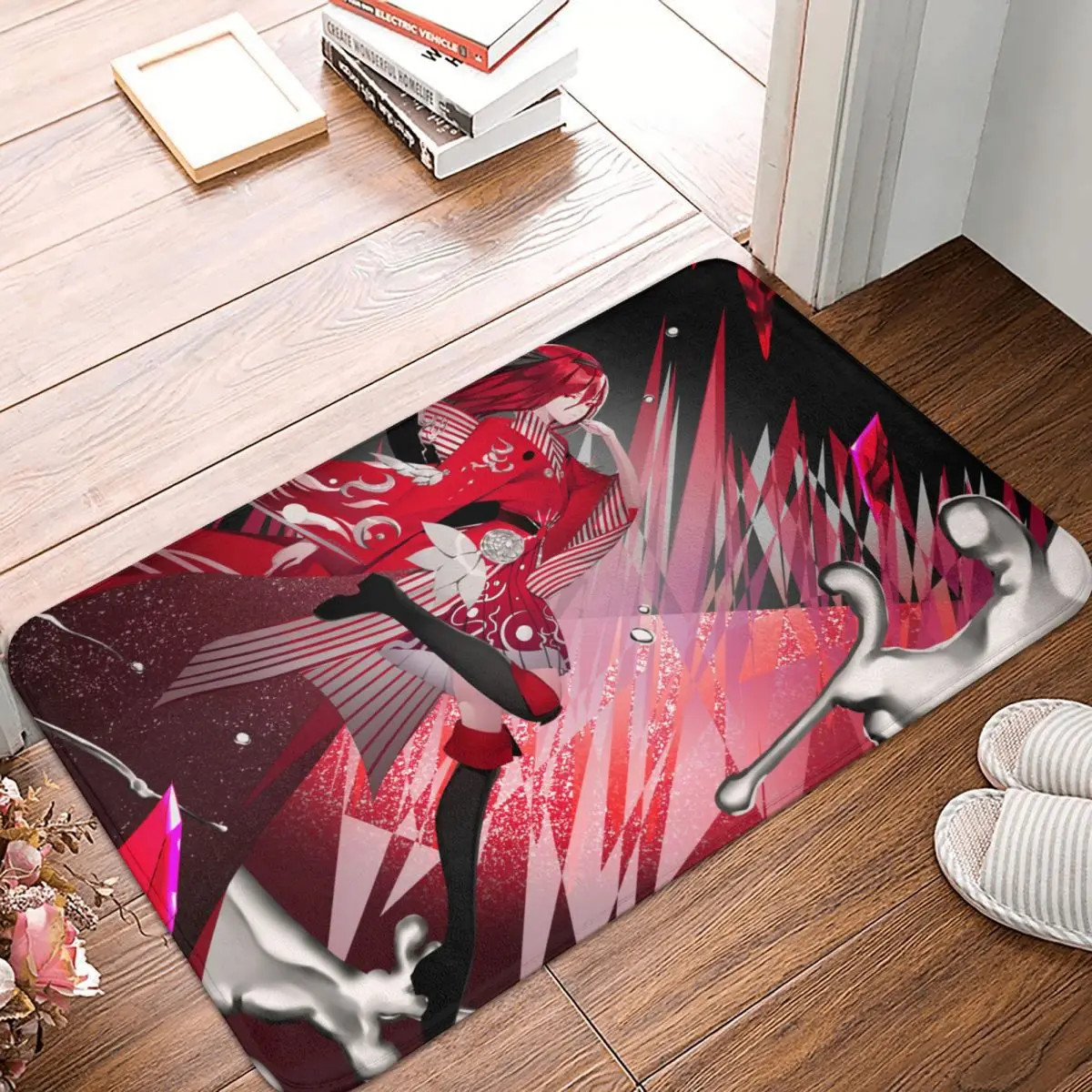 Land Of Lustrous Anime Bath Non-Slip Carpet Cinnabar Flannel Mat Entrance Door Doormat Floor Decoration Rug