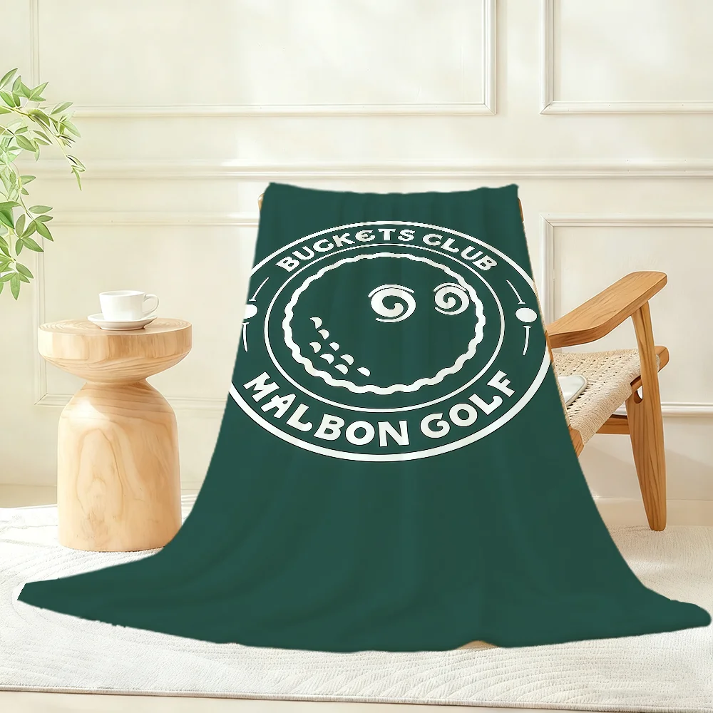 Fashion Golf M-Malbon Logo Blanket Throw Super Cosy Plush Living Room Sofa Couch Childish Birthday Gifts