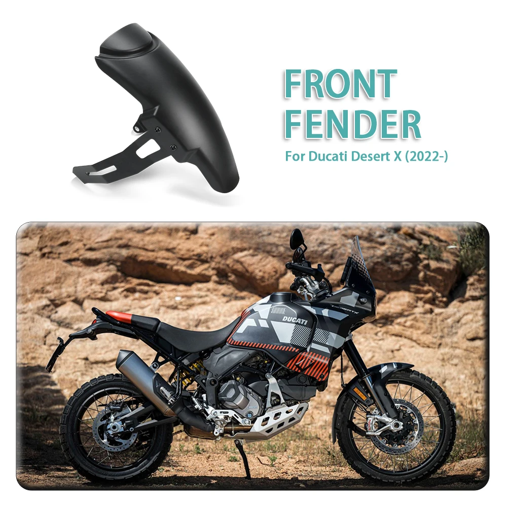 

Front Fender Extender For Ducati Desert X DesertX 2022 2023- Motorcycle Accessories Splash Mudguard Fairing Hugger Extension