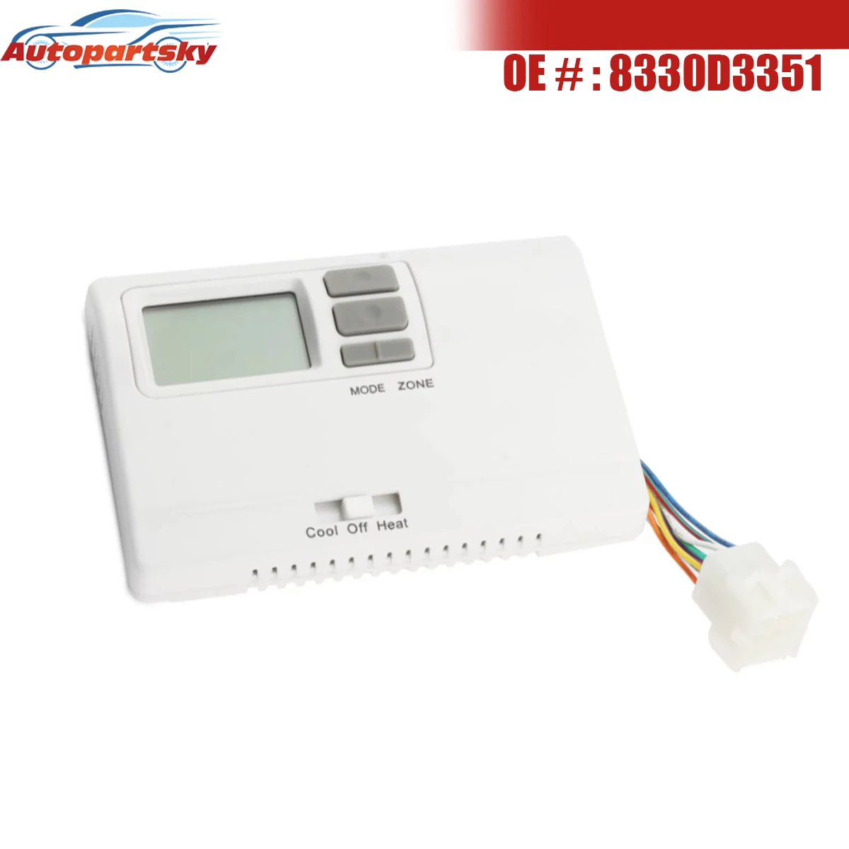 

Auto Parts 8330D3351 Car Heat/Cool Heating Ventilation Air Conditioning System For RV Temperature Thermostat Battery Powered