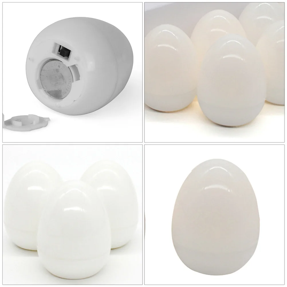 12Pcs Electronic Light Flameless Egg Tealight for Party Wedding Christmas Flicker Tea Light Decoration Bright Glow