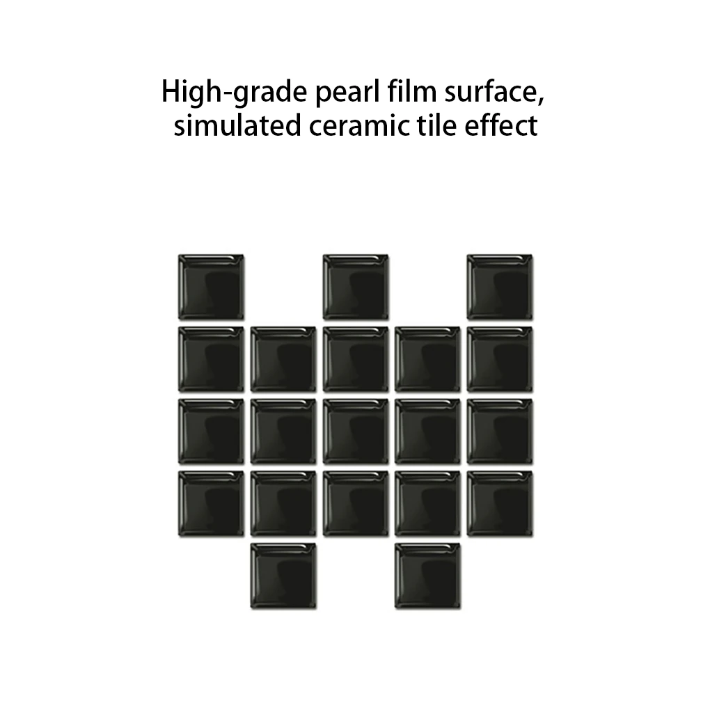 10 조각 모자이크 벽 스티커 자체 접착 타일 스티커 장면 레이아웃 액세서리 방 장식 블루 10*10*20PCS