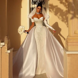 Eightree-Robe de mariée sirène personnalisée, robes de Rhformelles, perles chérie d'Arabie saoudite, tout ce que Boho, longs patients