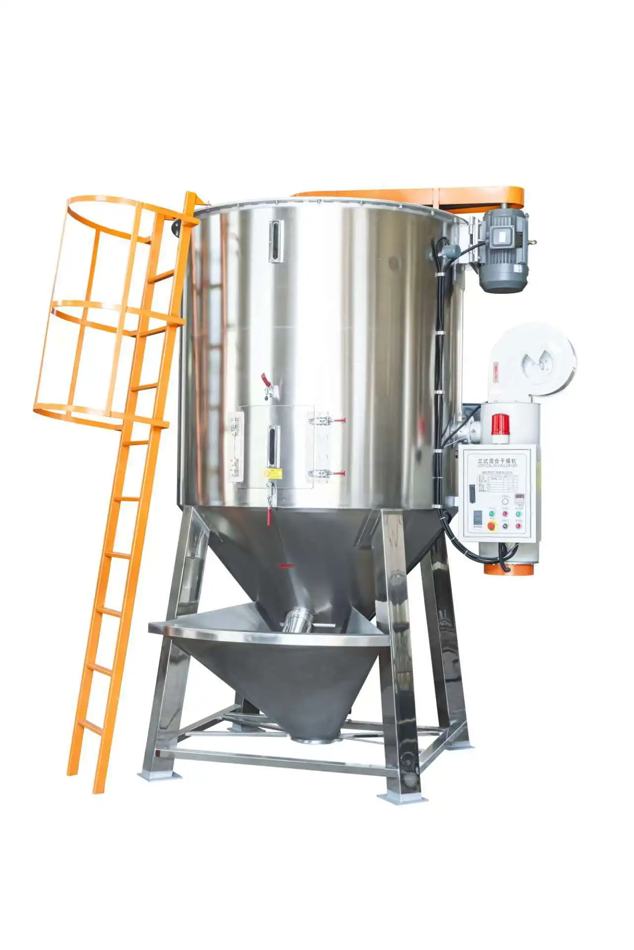 CE Industrial Plastic Raw PVC/PP/PET/ABS Mixing Silo Stainless Steel Spiral Vertical Mixer
