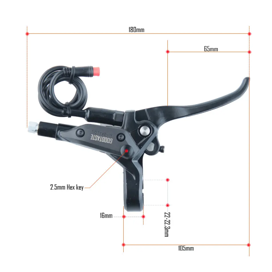 GT07N E-Bike MTB Scooter Split long 2100mm Oil pipe Adjustable Price Right Disc Cut Power off brake Xod Bafang Parts  hand rear