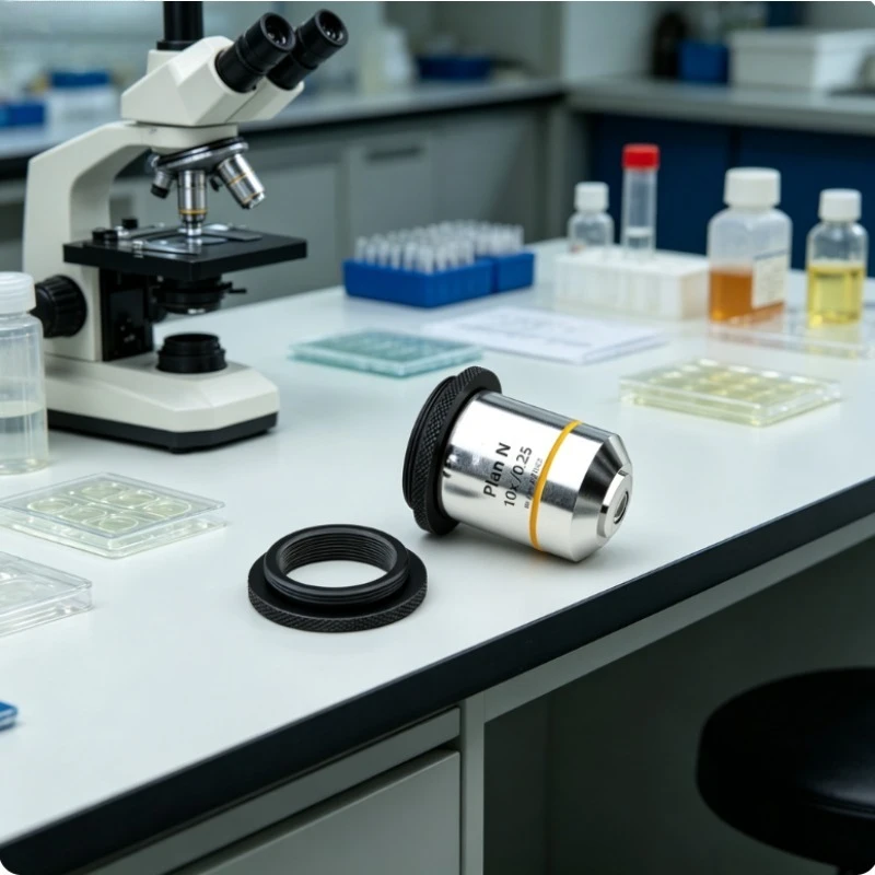 Adaptateur d'objectif de microscope standard Sanfeng, filetage interne RMS et filetage externe M26x0.706 ou M25x0.75