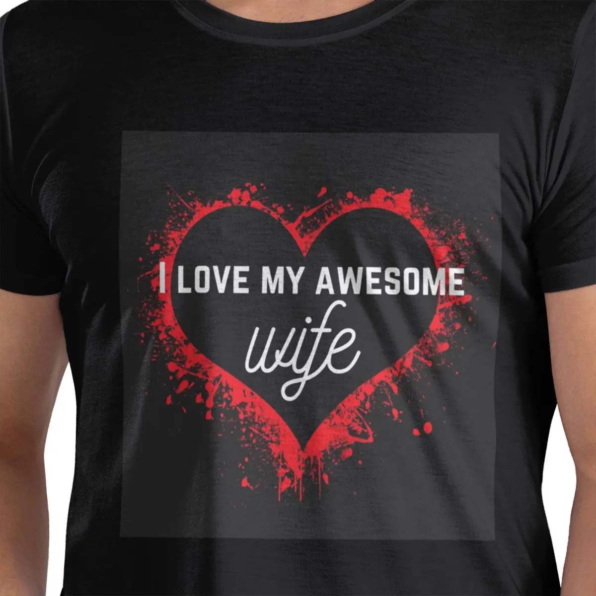 

I Love My Awesome Wife 100% Cotton T-Shirt Men's Funny T Shirts Men O-Neck Short Sleeve S-6XL