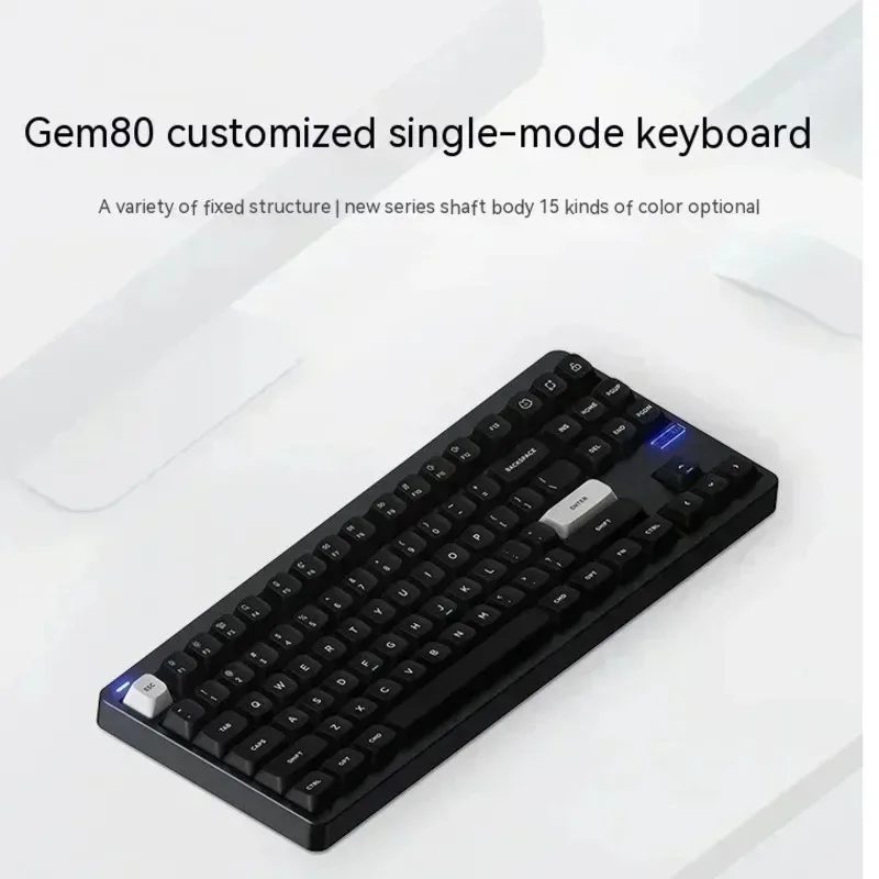 NuPhy Gem80 Mechanical Keyboard RGB Aluminium Alloy Gaming Keyboard Ergonomics VIA/QMK Wired Hot Swap Custom Pc Gamer Keyboard