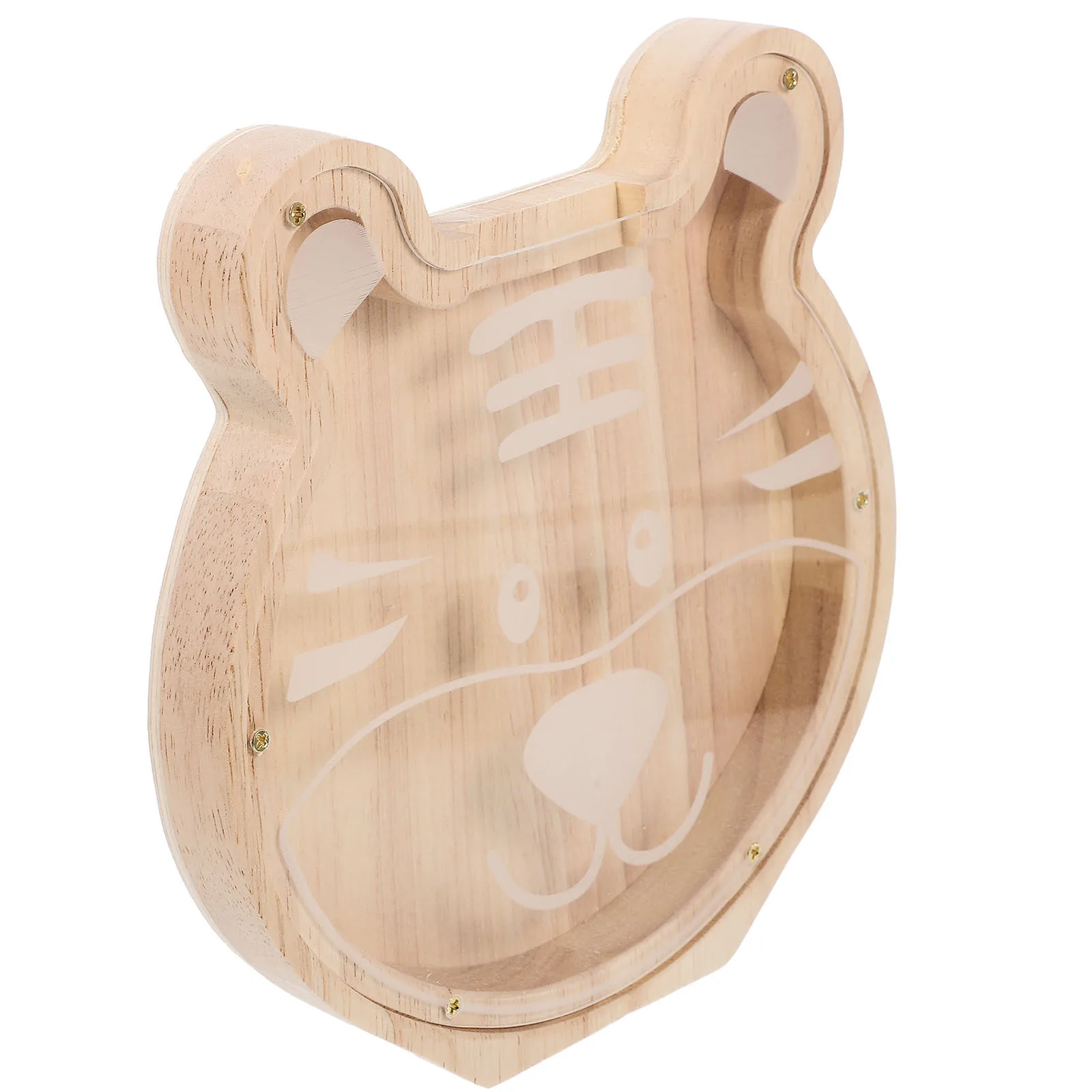 

Cartoon Zodiac Animal Shape Wooden Coin Bank Large Capacity Piggy Bank For Kids Decorative Money Saving Box Gift