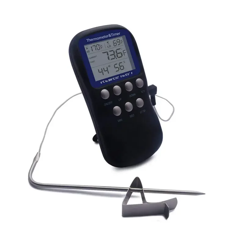 Geetest Upgraded Version Digital Single Probe Kitchen Cooking Food Meat Thermometer with Timer/Temperature Alarm