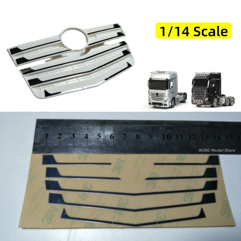 Model Truck Metal Mesh Grille Stickers For Tamiya ACTROS Series 1/14 RC Tractor Truck Decoration Parts DEGREE MODEL Accessories