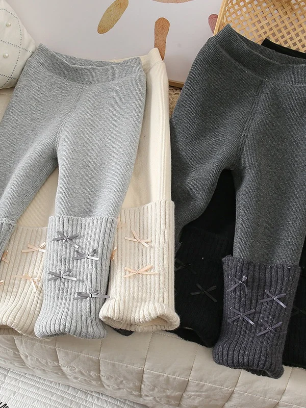 

Утепленные бархатные брюки для девочек на флисовой подкладке, осенне-зимний комплект, детская зимняя одежда, повседневные длинные брюки с высокой талией