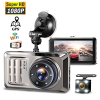 Car DVR 1080P Full HD Drive Video Recorder Rear View Camera Dual Lens GPS WiFi Dash Cam Night Vision Parking Monitor Black Box