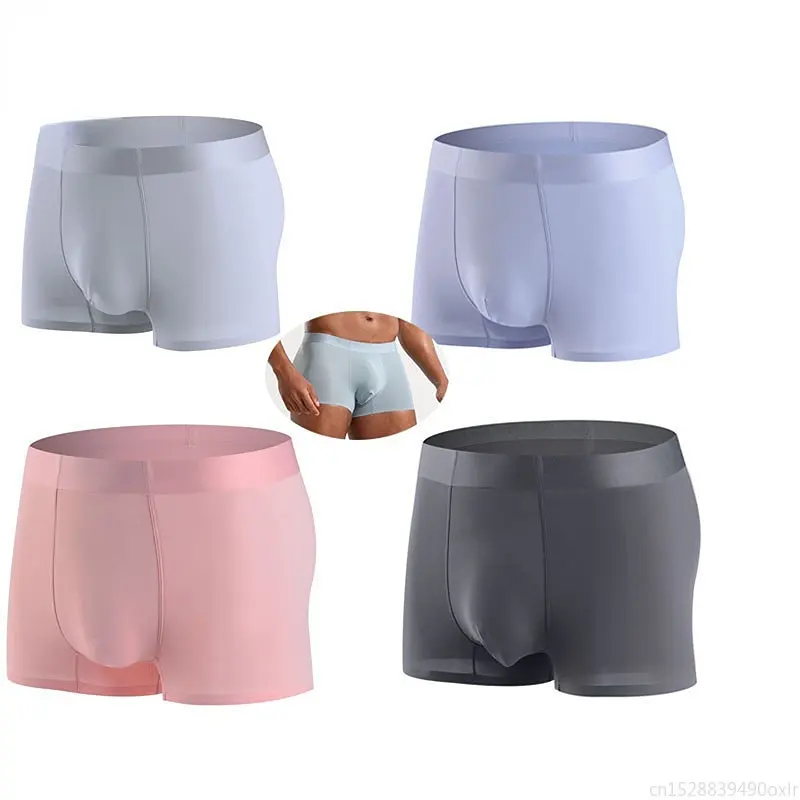 4 pçs youpin boxers de algodão para o homem cueca boxer masculino shorts shorts seta calcinha homme deslizamento sólida cuecas