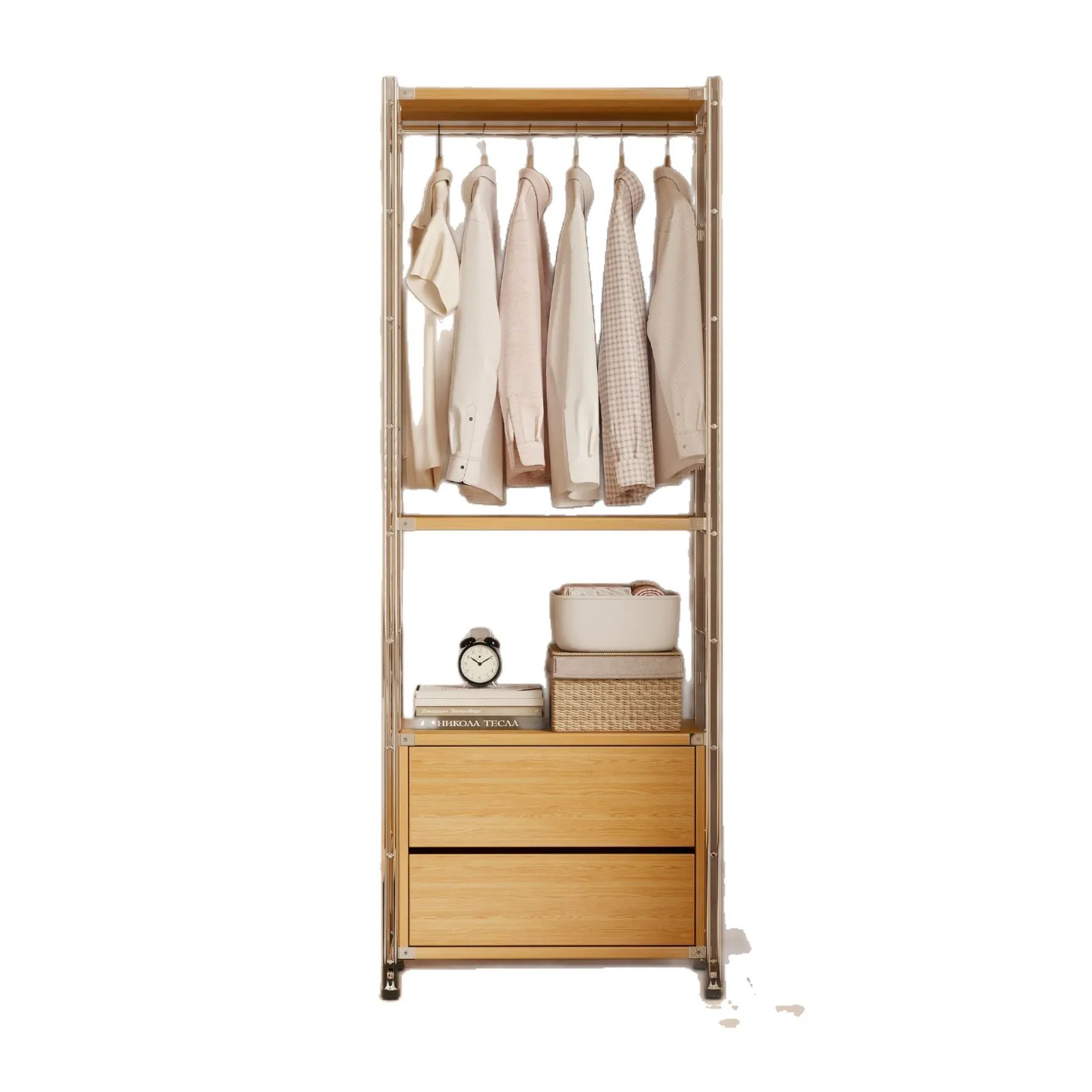 

Open wardrobe, bedroom floor-to-ceiling hanger, clothes rack, cloakroom hanger, clothes rack, coat rack