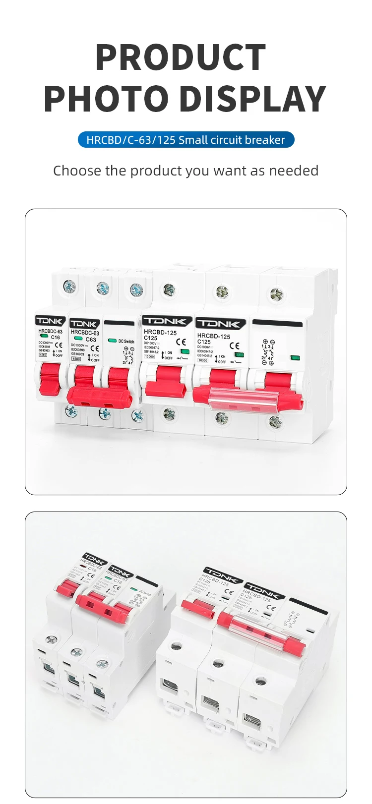 2P DC 1000V Solar Mini Leistungsschalter für PV-System – Miniatur-Leistungsschalter DC MCB 6A-125A – Detail 15